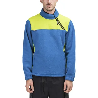 Stüssy Drift Diagonal Zip Pullover (Blau / Lime)