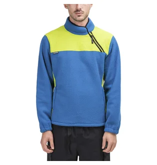 Stüssy Drift Diagonal Zip Pullover (Blau / Lime)