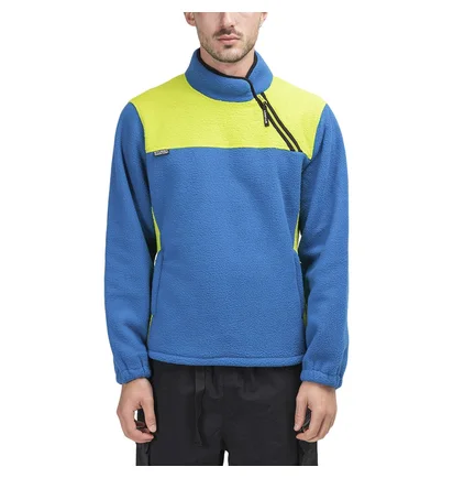 Stüssy Drift Diagonal Zip Pullover (Blau / Lime)