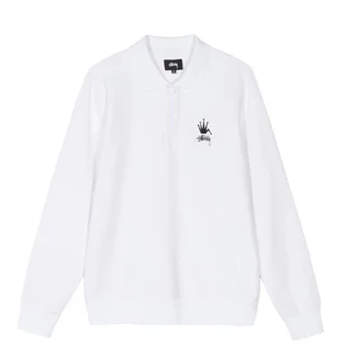 Stüssy Polo Fleece Sweatshirt (Weiß)
