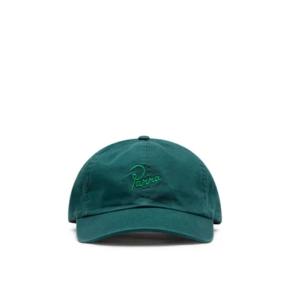 by Parra Script Logo 6 Panel Hat (Grün)