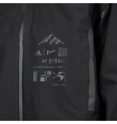 adidas Parley Myshelter Rain Jacket (Schwarz)