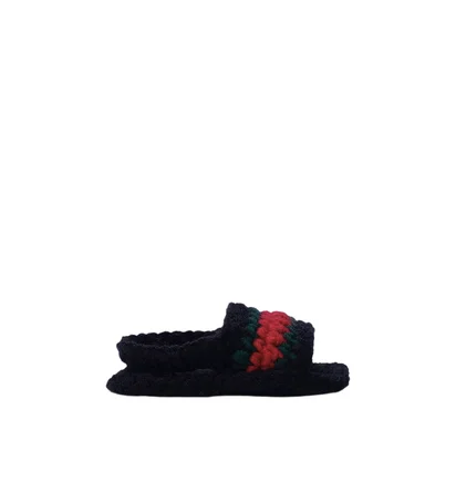 Baby Sneakers Gucci Slides (Schwarz / Rot / Grün)