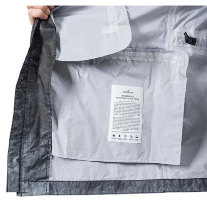 Stone Island Membrana 3L Dust Color Finish Jacket (Schwarz)