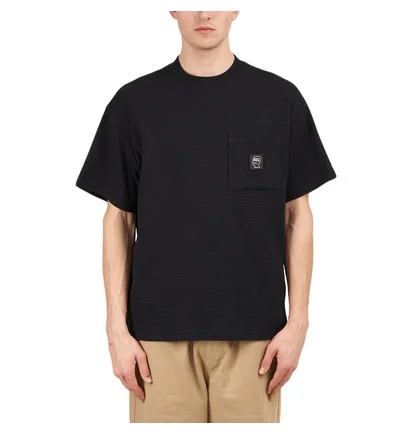 Brain Dead Mini Waffle Mock Neck T-Shirt (Schwarz)
