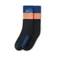 Brain Dead Striped Logo Socks (Schwarz / Blau / Orange)