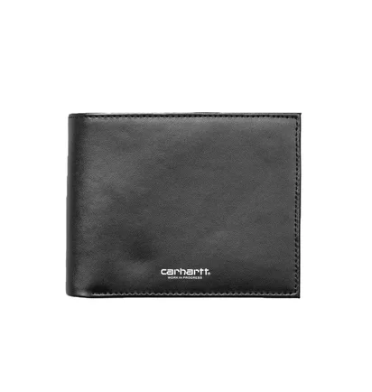 Carhartt WIP Leather Rock-It Wallet (Schwarz)