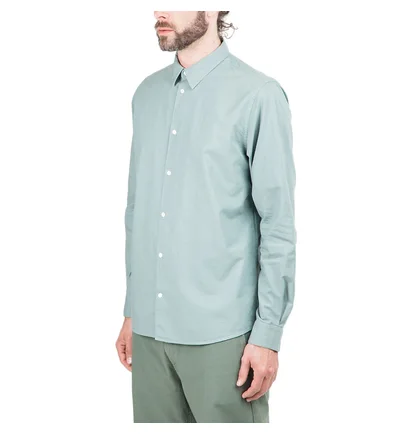 Norse Projects Hans Cotton Linen GMD Shirt (Blaugrau)