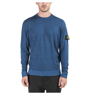 Stone Island Airbrush Wool Longsleeve (Blau)