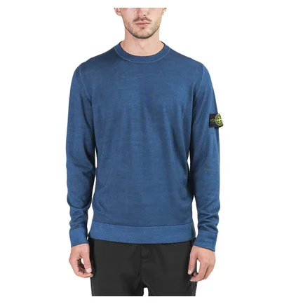 Stone Island Airbrush Wool Longsleeve (Blau)