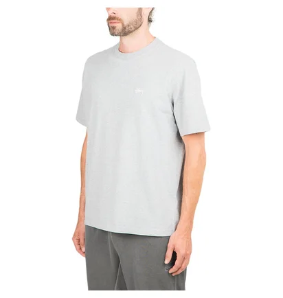 Stüssy Stock Logo Crew T-Shirt (Grau)