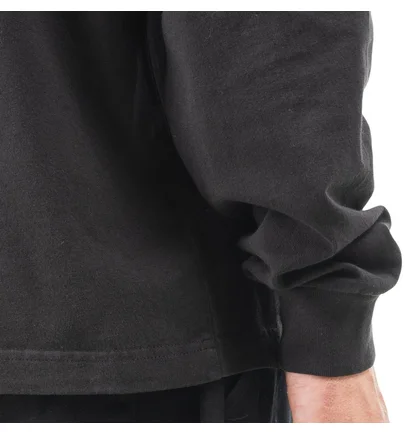 Stüssy Stock Logo Longsleeve Crew (Schwarz)