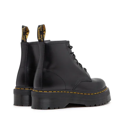 Dr. Martens 101 Smooth Leather Platform Ankle Boots (Schwarz)