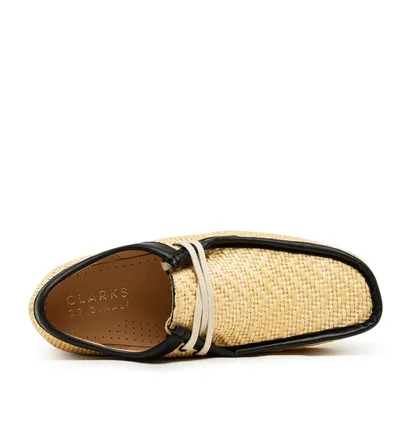 Clarks Originals Wallabees Natural Raffia (Beige / Schwarz)