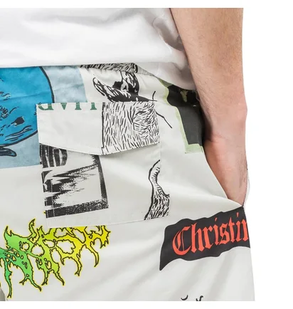 Aries Trasher Board Shorts (Weiß)