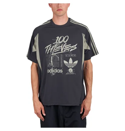 adidas x 100 Thieves T-Shirt (Grau)