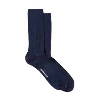 Norse Projects Bjarki Fine Rib (Dunkelblau) (One Size)