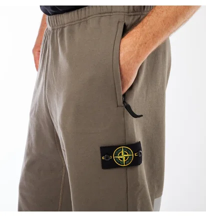 Stone Island Reflective Fleece Pants (Olive)
