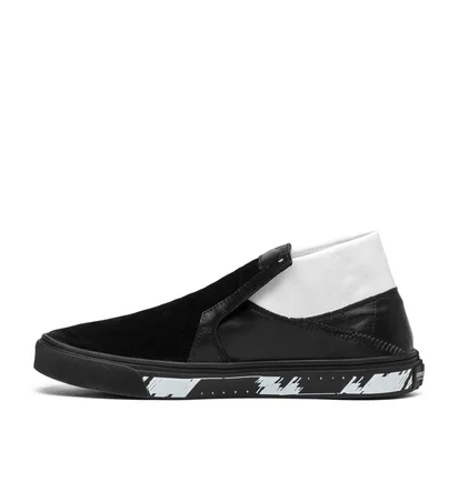 Stone Island Shadow Project Slip-On Mid Suede (Schwarz)