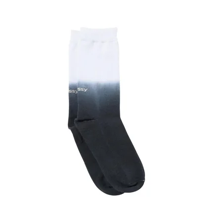 Stüssy Dip Dye Everday Socks (Schwarz / Weiß)