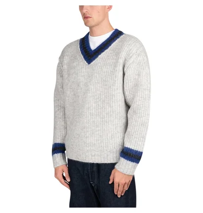 Stüssy Mohair Tennis Sweater (Grau / Blau)