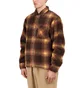 Stüssy Shadow Plaid Sherpa Zip Shirt (Braun)