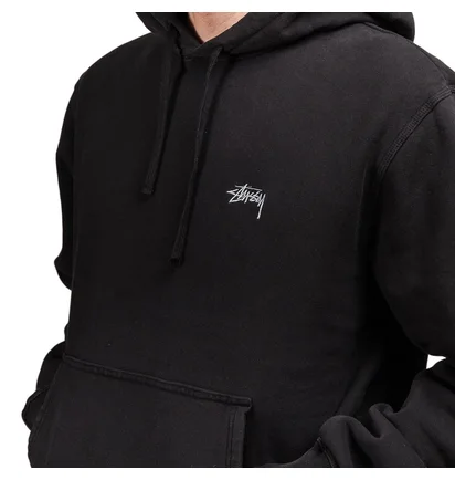 Stüssy Stock Logo Hood (Schwarz)