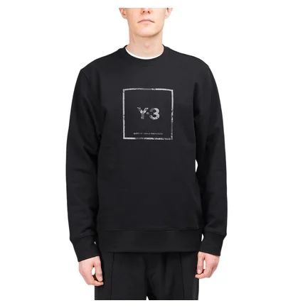 adidas Y-3 Reflective Square Logo Crewneck (Schwarz)