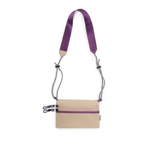 Taikan Sacoche Small Bag (Beige / Lila)