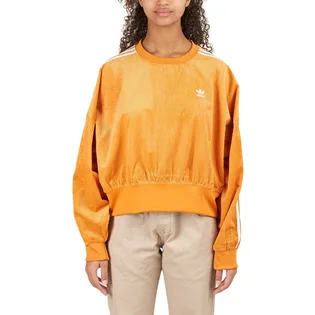 Adidas adicolor Classics Corded Velour Oversize Sweatshirt (Orange)