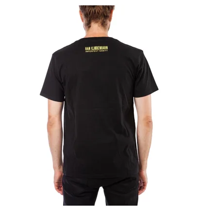 Han Kjobenhavn Casual Black Artwork T-Shirt (Schwarz / Rot)