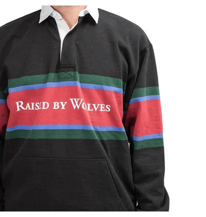 Raised by Wolves Barbarian Rugby Sweater (Schwarz)