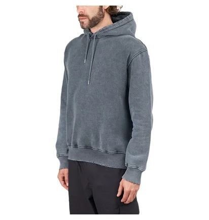 Han Kjobenhavn Distressed Hoodie (Dunkel Grau)