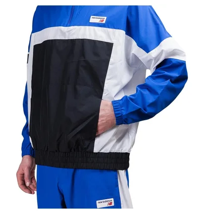 New Balance Athletics Windbreaker Pullover (Blau / Weiß)