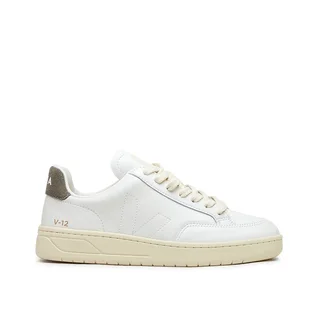 Veja WMNS V-12 Stitch O.T. Leather (Weiß / Oliv)