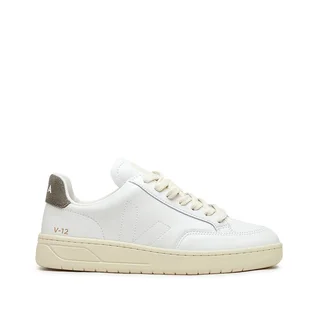 Veja WMNS V-12 Stitch O.T. Leather (Weiß / Oliv)