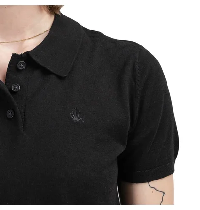 Stüssy WMNS Crown Polo Sweater (Schwarz)