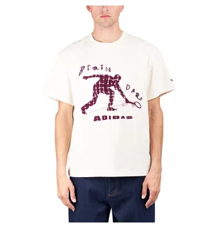 adidas x Brain Dead T-Shirt (Beige / Bordeaux)