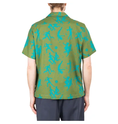 Carne Bollente The Sighing Game Shirt (Olive / Blau)