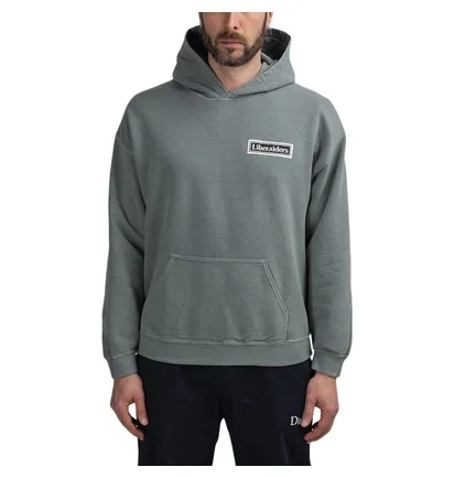 Liberaiders Patchwork Pullover Hoodie (Blaugrau)