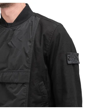 Stone Island 'Ghost Piece' Diagonal Wool Pullover (Schwarz)