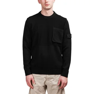 Stone Island Mercerized Knit ''Ghost Piece'' (Schwarz)