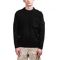 Stone Island Mercerized Knit ''Ghost Piece'' (Schwarz)