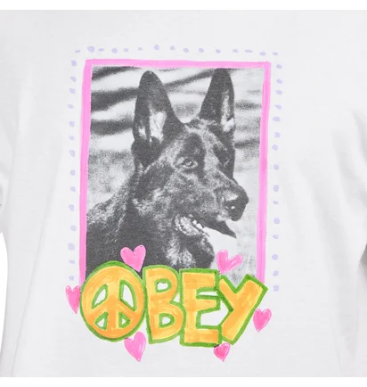 Obey Peace Dog Classic T-Shirt (Weiß)
