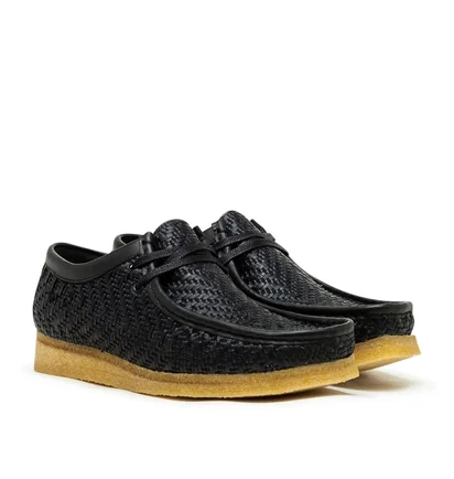Clarks Originals Wallabees Black Raffia (Schwarz)