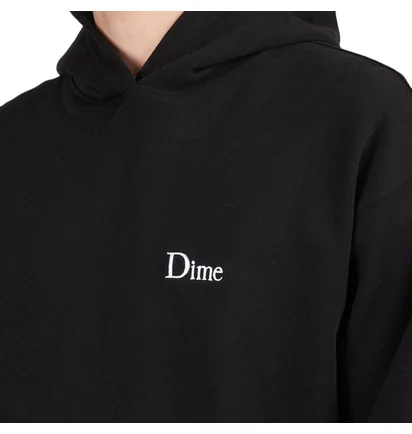 Dime Classic Small Logo Hoodie (Schwarz)
