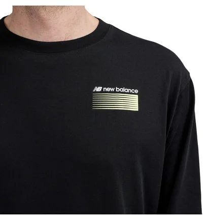 New Balance MT01537 BK Sport Style Optiks Long Sleeve Tee (Schwarz)