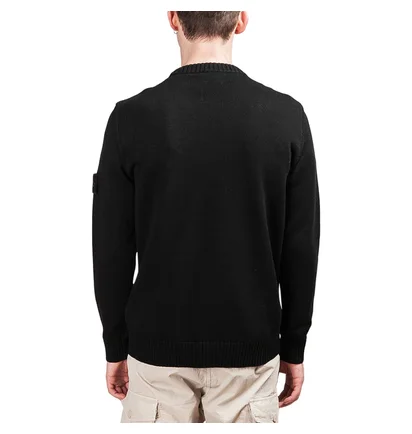 Stone Island Mercerized Knit ''Ghost Piece'' (Schwarz)