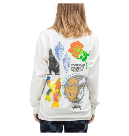 Stüssy WMNS Funky Tribe Dyed Longsleeve (Weiß)