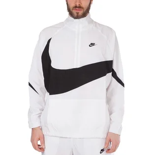 Nike NSW Swoosh Woven Halfzip Jacket (Weiß / Schwarz)